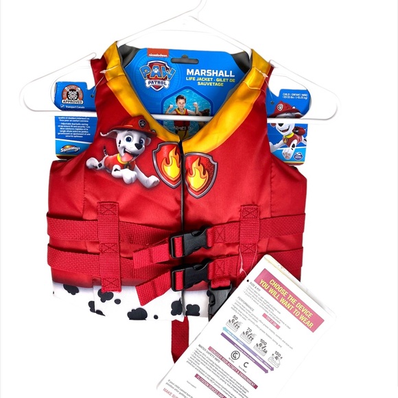 Paw Patrol, Marshall Swimways Kids Life Jacket Child 33-55 Ibs Red NWT - Picture 10 of 10